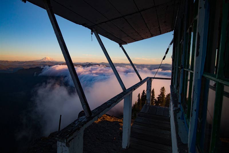 Sunset hiking in Mt. Rainier